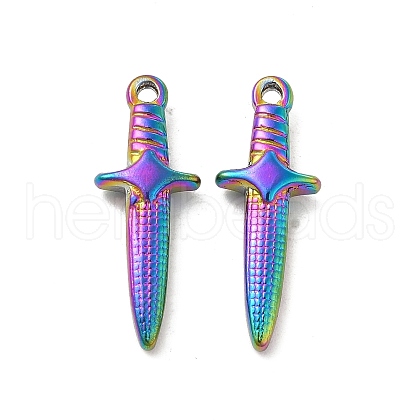 Ion Plating(IP) 304 Stainless Steel Pendants STAS-B032-28MC-1