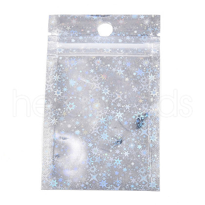 Glitter Holographic Star Plastic Packaging Yin-yang Zip Lock Bags OPP-N002-02J-1