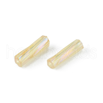 900Pcs Transparent Glass Twist Bugle Beads EGLA-WH0003-01H-1
