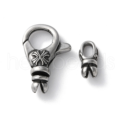 316 Stainless Steel Lobster Claw Clasps Sets STAS-D303-10AS-03-1
