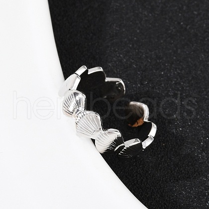Brass Adjustable Cuff Rings for Women RJEW-B132-01A-P-1