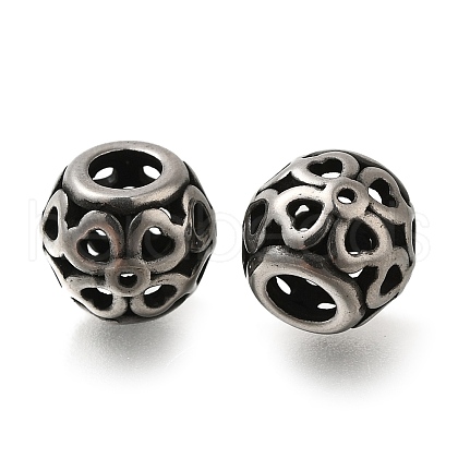 304 Stainless Steel European Beads STAS-D191-12D-AS-1