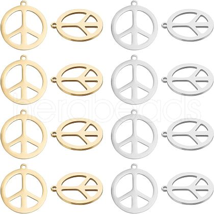 Unicraftale 20Pcs 2 Colors 201 Stainless Steel Pendants STAS-UN0032-02-1