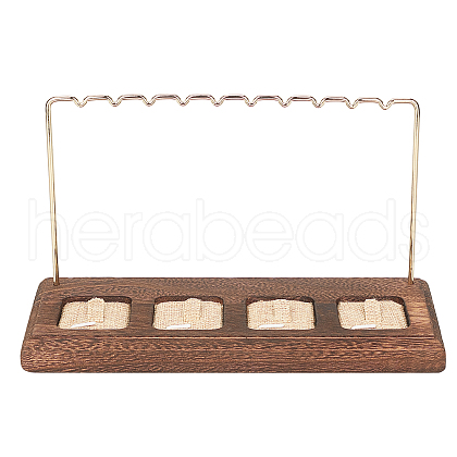 Fingerinspire Wooden Earring & Ring Display EDIS-FG0001-17G-1