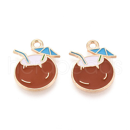 Beach Theme Alloy Enamel Pendants ENAM-T022-33C-1