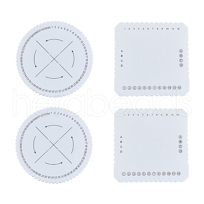 DICOSMETIC 4Pcs 2 Styles EVA Braiding Disc Disk TOOL-DC0001-19-1
