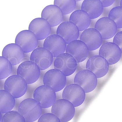 Transparent Glass Bead Strands GLAA-S031-10mm-25-1