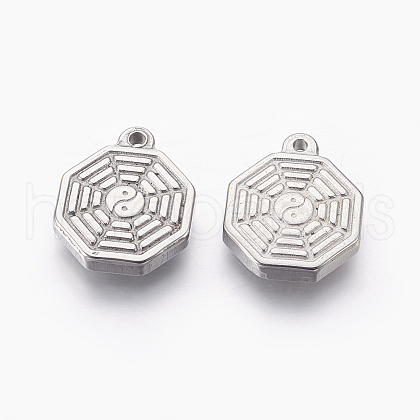 Non-Tarnish Feng Shui 304 Stainless Steel Pendants STAS-E444-18-1
