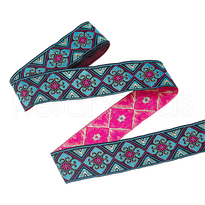 7M Polyester Jacquard Rhombus Ribbon OCOR-WH0100-06B-1
