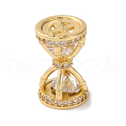 Ion Plating(IP) Brass Micro Pave Cubic Zirconia Pendants KK-U042-04G-1