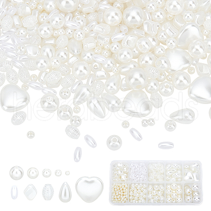   689Pcs 10 Style Imitated Pearl Acrylic Beads OACR-PH0001-71-1