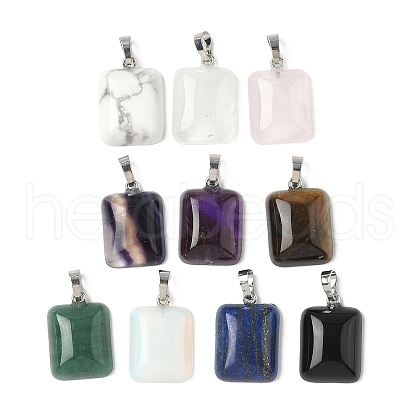 Natural & Synthetic Mixed Gemstone Pendants G-L623-05P-1