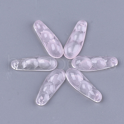Transparent Spray Painted Glass Pendants GLAA-S183-18A-1