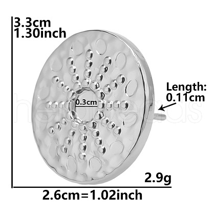Non-Tarnish Fashionable Sun 304 Stainless Steel Stud Earrings for Women HA8439-7-1