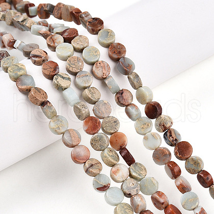 Natural Shoushan Stone Beads Strands G-N346-06A-05-1