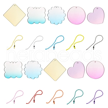 20Pcs 10 Style Acrylic Blank Pendants DIY-CJC0002-012-1