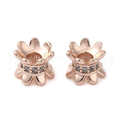 Rack Plating Brass Beads KK-B088-10B-RG-1