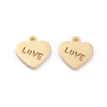 Valentine's Day 304 Stainless Steel Charms STAS-I151-28G-1
