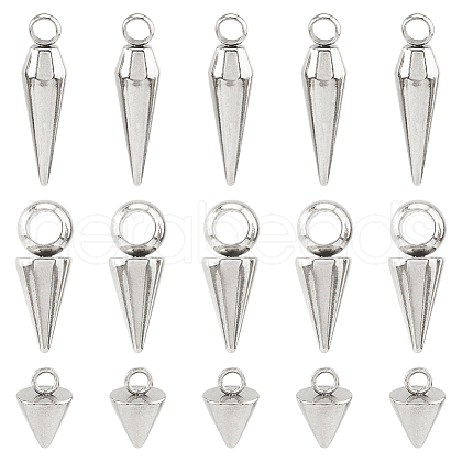 DICOSMETIC 30Pcs 3 Styles 304 Stainless Steel Pendants STAS-DC0016-27P-1