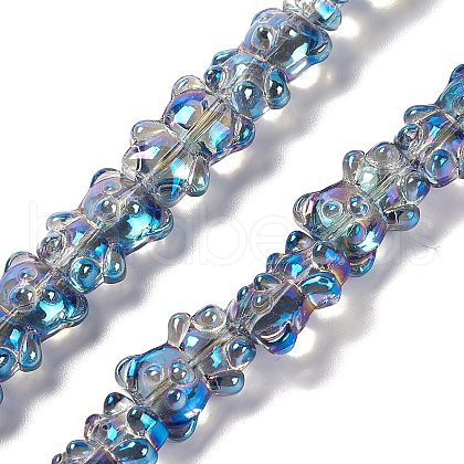 Electroplate Glass Beads Strands EGLA-L030-HR05-1