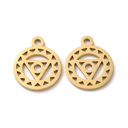 Ion Plating(IP) Chakra Theme 304 Stainless Steel Charms STAS-Q303-10G-1