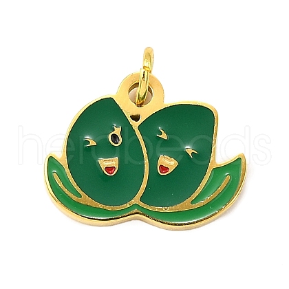 304 Stainless Steel Enamel Charms STAS-M121-11D-G-1