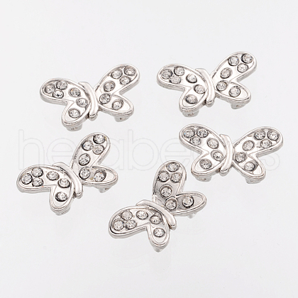 Alloy Rhinestone Multi-Strand Links X-ALRI-H044-1