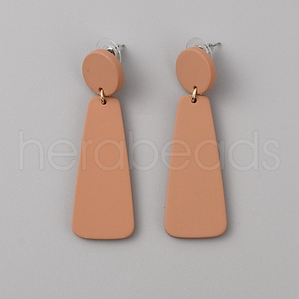 Acrylic Geometry Dangle Stud Earrings EJEW-WH0013-65C-1