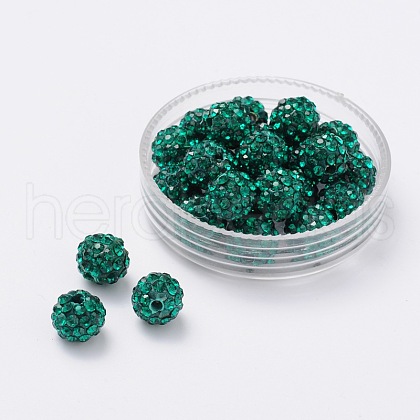 Pave Disco Ball Beads RB-Q195-8mm-205-1