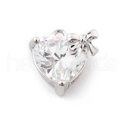 Brass Micro Pave Cubic Zirconia Pendants KK-K371-40B-P-1