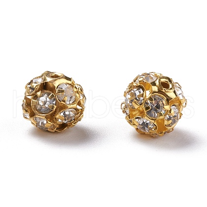 Brass Rhinestone Beads RB-H034-17-1-1