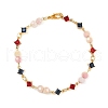 Glass Beaded Link Bracelets for Women BJEW-JB11976-02-2