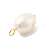 Natural Natural Cultured Freshwater Pearl Potato Pendants STER-Q004-02G-3