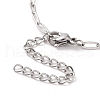 304 Stainless Steel Cable Chain Bracelet for Men Women BJEW-E031-05G-P-3