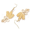 8 Pairs 8 Styles Maple Leaf Alloy Enamel Dangle Earrings EJEW-JE06137-5