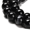 Natural Black Agate Beads Strands G-NH0020-B01-01-4