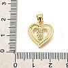 Rack Plating Brass Micro Pave Cubic Zirconia Pendants KK-L226-101G-B-3