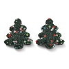 Christmas Tree Polymer Clay Rhinestone Beads CLAY-NH0001-14H-1