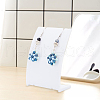 DELORIGIN 6Pcs 3 Colors PP Slant Back Necklace Display Holder NDIS-DR0001-01-5