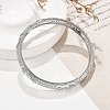 Brass Micro Pave Cubic Zirconia Hinged Bangles for Women BJEW-D313-02P-5