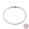 3mm 925 Sterling Silver Herringbone Chain Bracelets BJEW-I314-006C-P-2