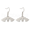 Non-Tarnish Halloween Theme 304 Stainless Steel Dangle Earrings for Women EJEW-F338-05P-1