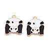 Panda Theme Alloy Enamel Pendants ENAM-T020-34G-1