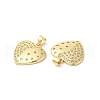 Brass Micro Pave Clear Cubic Zirconia Pendants ZIRC-L103-038G-2