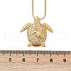 Brass Micro Pave Cubic Zirconia Pendant Necklaces NJEW-Q041-02G-3