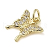 Brass Micro Pave Clear Cubic Zirconia Pendants KK-U005-01B-G-2