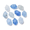 Dyed Natural White Jade Imitation Aquamarine Beads G-M452-01C-1