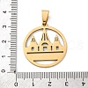 201 Stainless Steel Pendants STAS-V014-05G-3