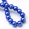 Baking Painted Pearlized Glass Pearl Round Bead Strands X-HY-Q003-14mm-28-4