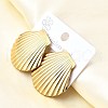 304 Stainless Steel Shell Shape Stud Earrings EJEW-P312-01G-3
